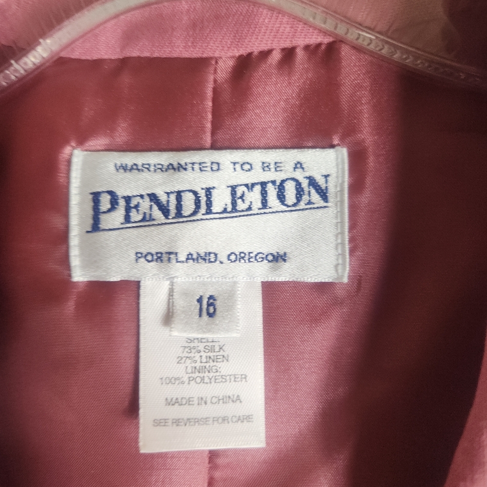 Pendleton Silk/ Linen Blend Blazer - image 2